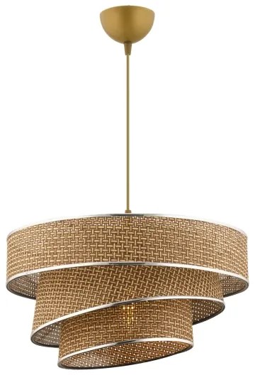 Luster na lane COUPER 1xE27/60W/230V hnedá/lesklý chróm