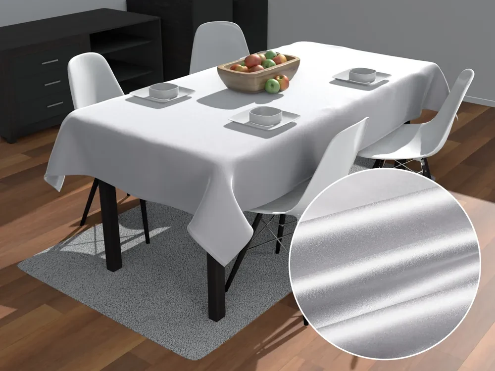 Biante Saténový obdĺžnikový obrus polyesterový Satén LUX-034 Svetlo strieborný 140x180 cm