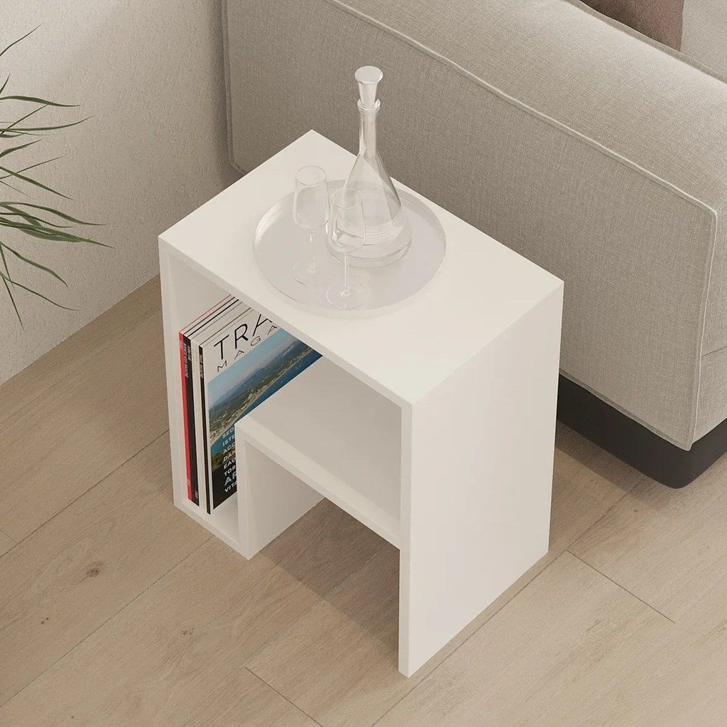 Odkladací stolík Yepa White