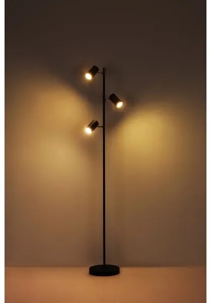 Globo 57910SB - Stojacia lampa ROBBY 3xGU10/5W/230V čierna