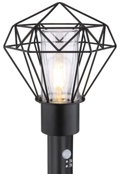 Globo 31357S - Vonkajšia lampa so senzorom HORACE 1xE27/15W/230V IP44