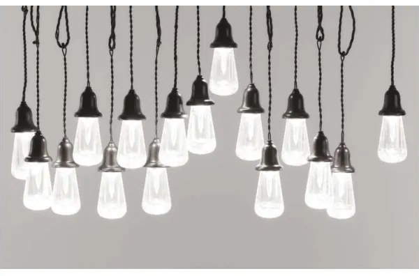 LED Vonkajšia dekoračná reťaz 16xLED 8,6m IP44 studená biela