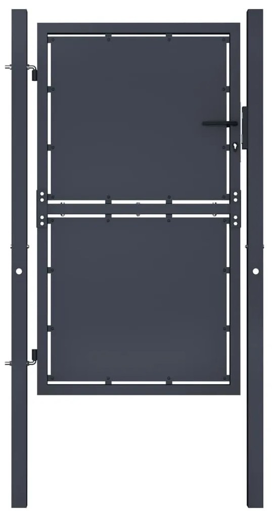 vidaXL Záhradná brána, oceľ 100x125 cm, antracitová
