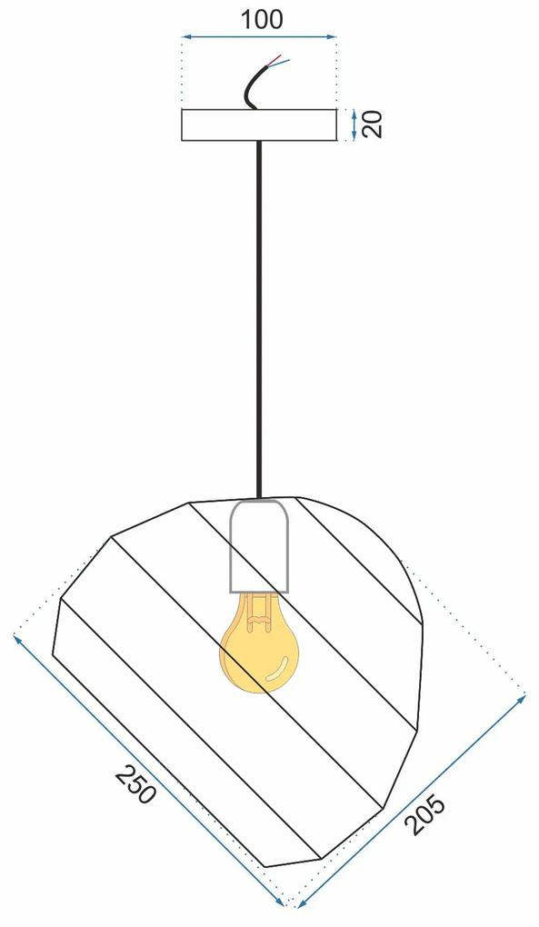 Toolight - Stropná lampa 1xE27 APP381-1CP, čierna, OSW-05013