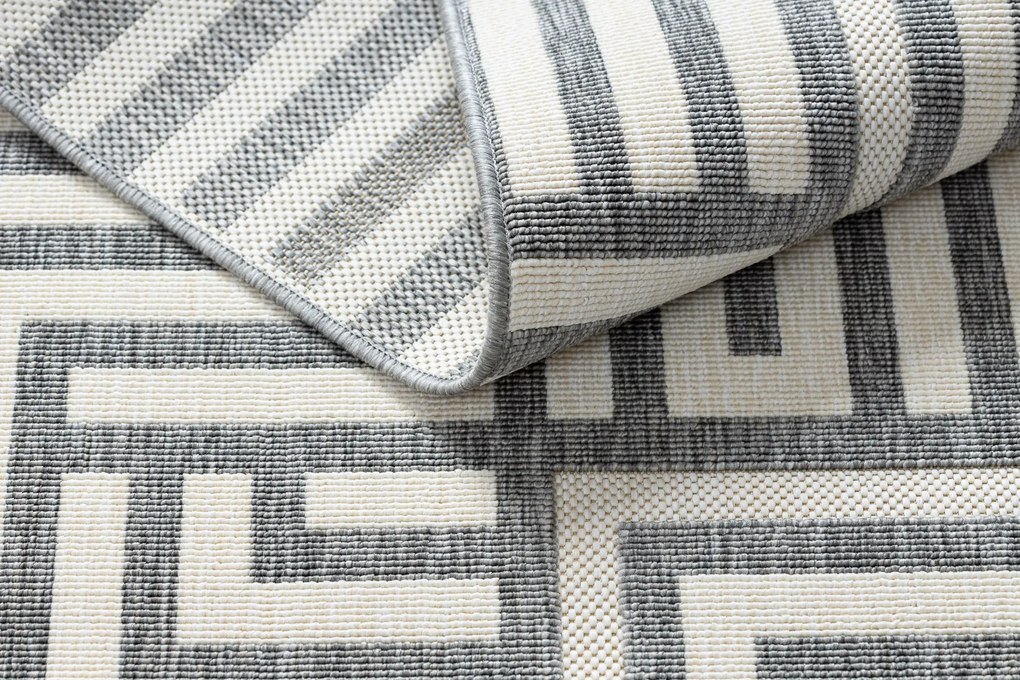 Koberec SPRING 20421332 labyrint Sisalový -krémový/ sivý