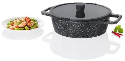 Livarno home Hrniec s pokrievkou, 28 cm (vzhľad žuly)  (100383587)