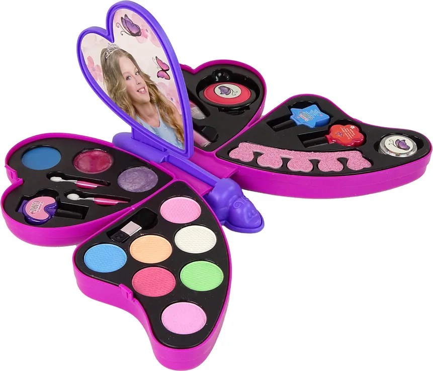 LEAN Toys Make-up set Fialové očné tiene Butterfly