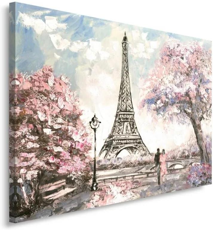 CARO Obraz na plátne - Spring In Paris 40x30 cm