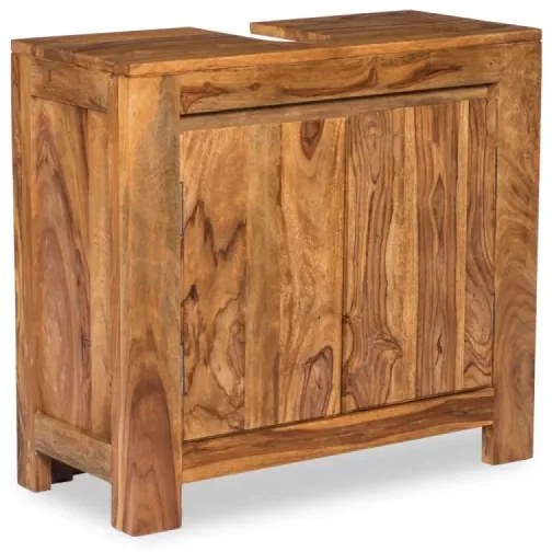 furniture-nabytek.cz - Masívna umývadlová skrinka Leeston z palisandra, lakovaná, hnedá