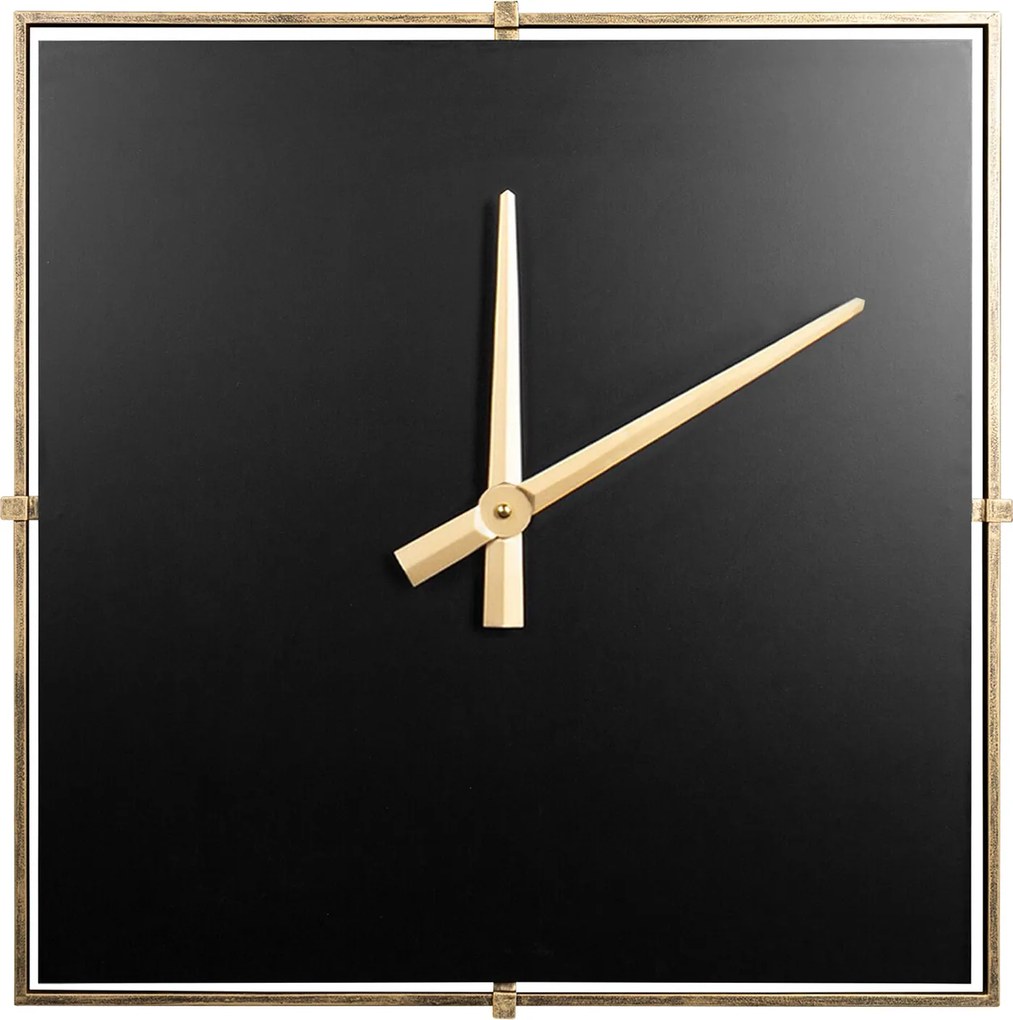 Dekoračné kovové nástenné hodiny v modernom štvorcovom štýle