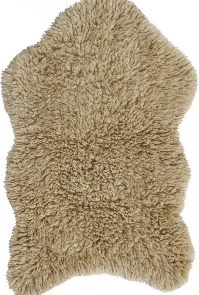 DOPREDAJ: 75x110 tvar kožešiny cm Vlněný koberec Woolly - Sheep Beige, 75x110 tvar kožušiny, béžová, detská izba, Lorena Canals