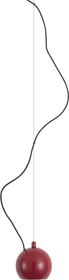 Dizajnová závesná lampa červená pre 1-fázový koľajnicový systém - Slimline Sara