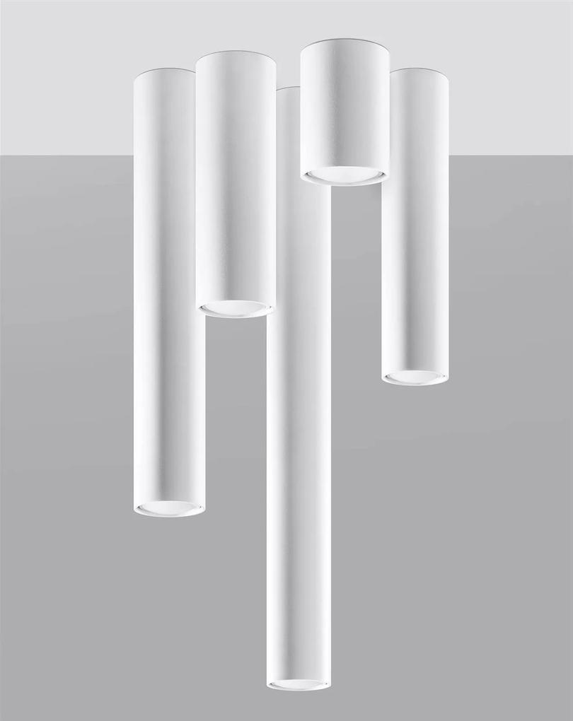 Stropné svietidlo Lagos, 1x biele kovové tienidlo, (40 cm)