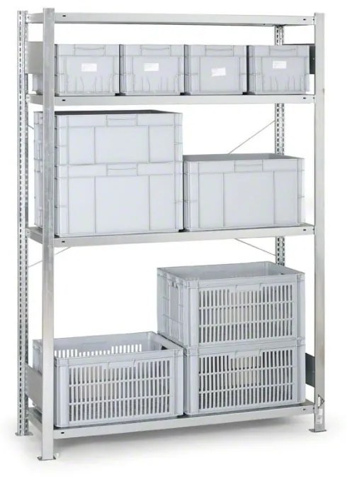 Kovový regál CLIP, 200 kg, 2000 x 1500 x 500 mm, základný regál