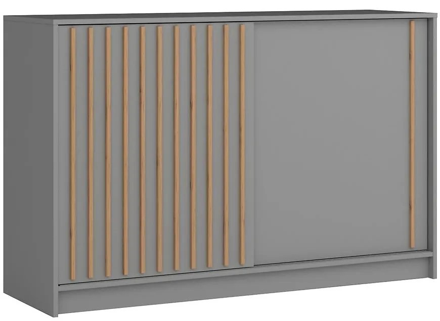 Komoda Royal sivá/lamela dub wotan