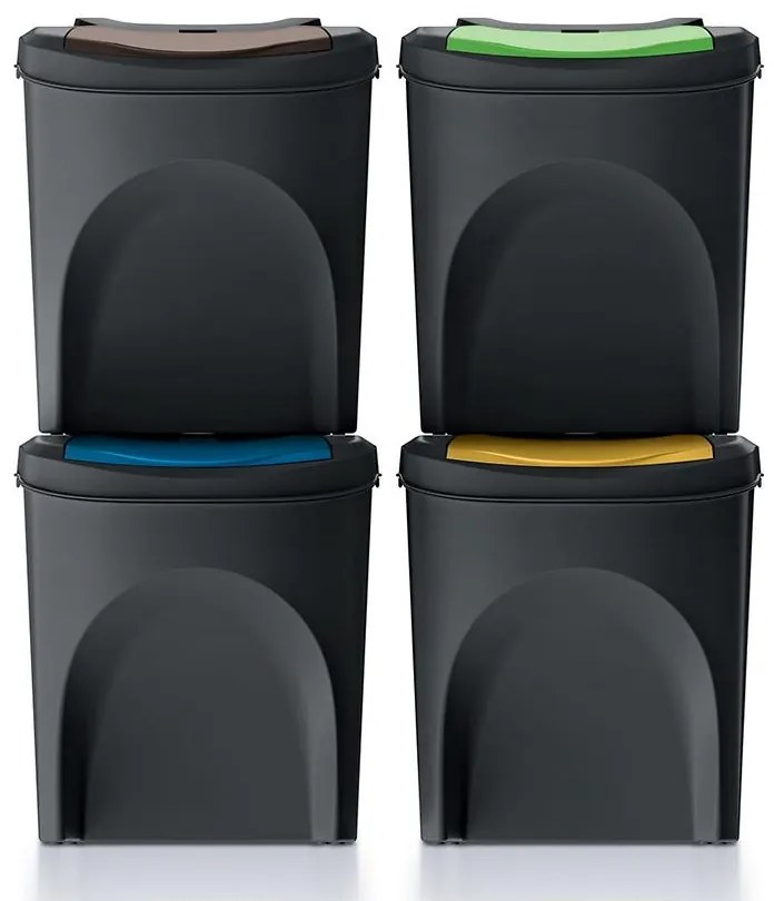 Súprava odpadkových košov  SORTIBOX 4x25L IKWB25S4