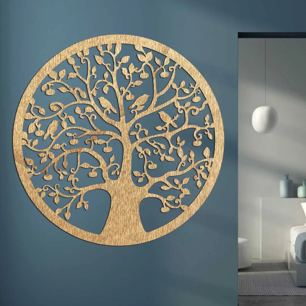 SENTOP | Drevený Strom života s vtákmi | Luxusná dekorácia na stenu | SENTOP PR0382