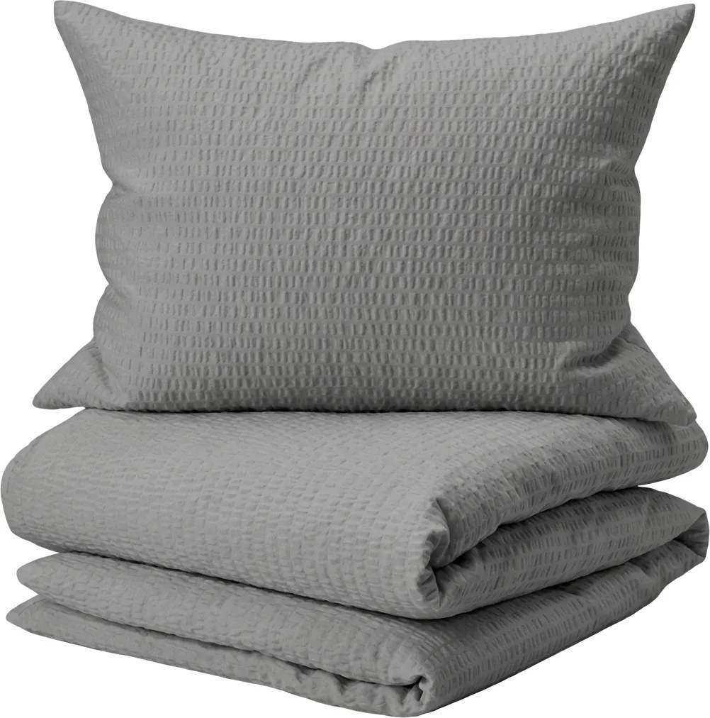 Krepové obliečky DENYX BLEND sivé, zips Rozmer obliečky: 2 ks 70 x 90 cm | 200 x 220 cm