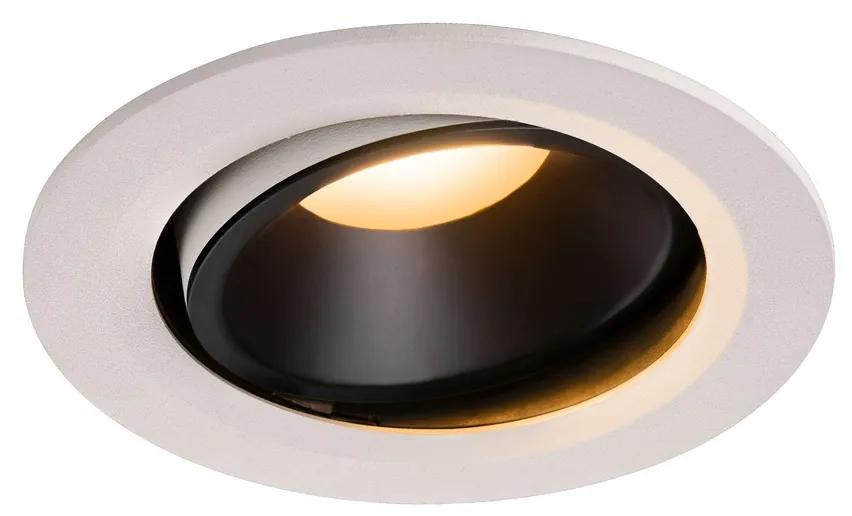 Stropné svietidlo SLV NUMINOS® MOVE DL L vnitřní LED zápustné stropné svietidlo biela/čierna 2700 K 20° otočné a výkyvné 1003637