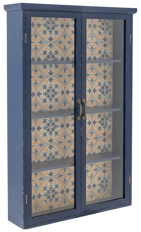 Modrá vitrína z jedľového dreva 81x122x22 cm Hazem – Bloomingville