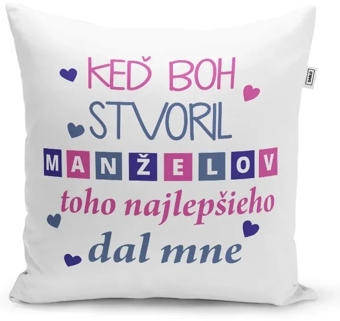 Sablio Vankúš Keď Boh stvoril manželov: 40x40 cm