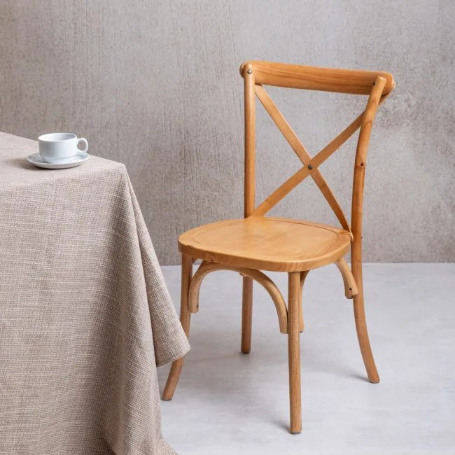 Jedálenská stolička LOSELI drevená / naturálna 712081