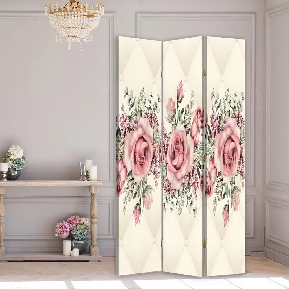 Gario Paraván Kvitnúce ruže Rozmery: 180 x 170 cm, Prevedenie: Klasický paraván