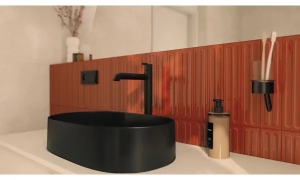 Deante CQS_NU6S - Umývadlo na dosku SILIA 35x55 cm granit/čierna