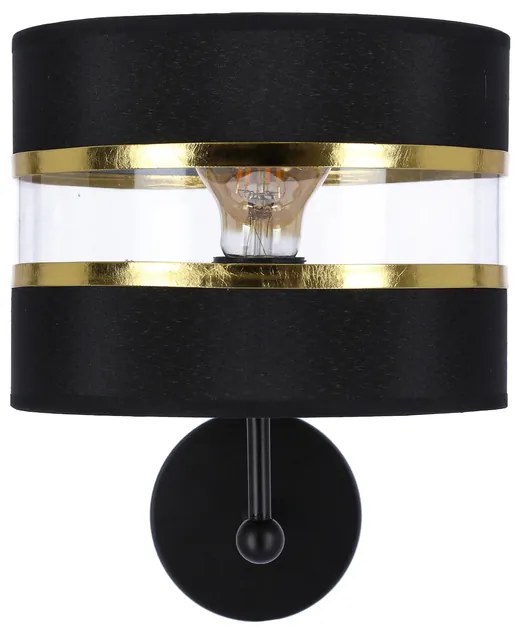 Candellux Čierno-zlaté nástenné svietidlo Andy pre žiarovku E27 21-06134
