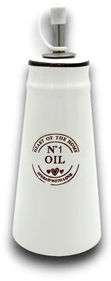 Zeller Present Keramické dávkovače na olej a ocot, soľnička a korenička Súprava CERAMIC, biela 4 ks