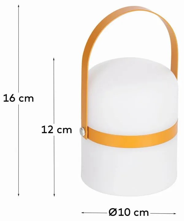Biela vonkajšia lampa Kave Home Janvir, výška 16 cm