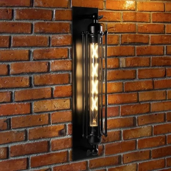 Nástenné svietidlo RETRO 1xE27/20W/230V čierna