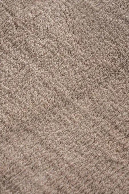 Protišmykový koberec MELLOW tmavobéžový kruh