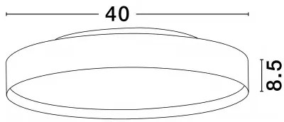 LED stmievateľné biele moderné stropné svietidlo Roi 40
