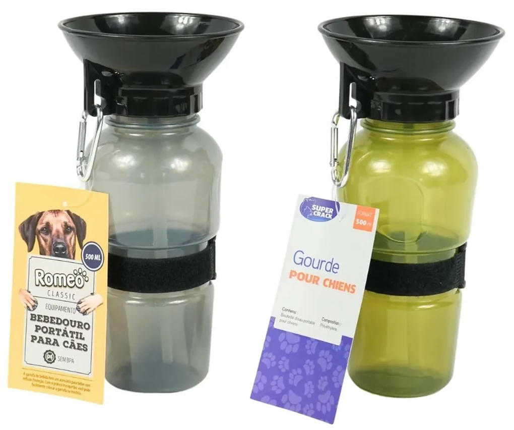 Cestovná fľaša s miskou pre psov 500 ml DOGS - viac farieb Farba: Zelená