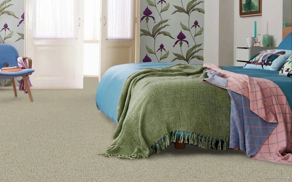 Lano, Metrážny koberec Aura 240, na mieru, šíře 4m,5m, béžová, ab (mriežka), chodba / predsieň