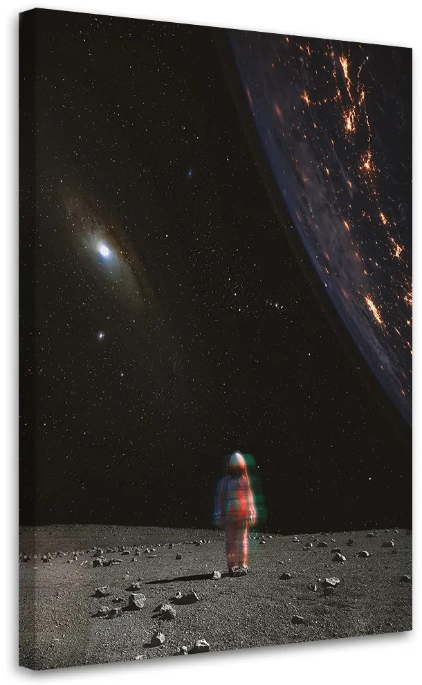 Gario Obraz na plátne Mesiac Astronaut Hviezdy - Bryantama Art Rozmery: 40 x 60 cm