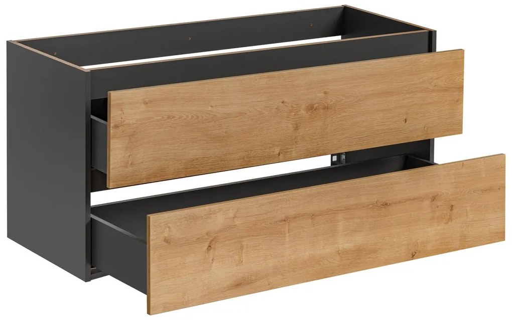 Koupelnová skříňka Monako 120 cm šedá/dub hamilton