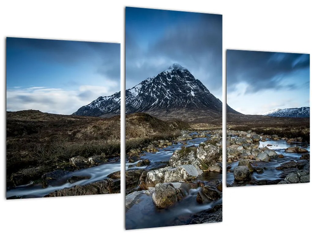 Obraz hory a rieky (90x60 cm)