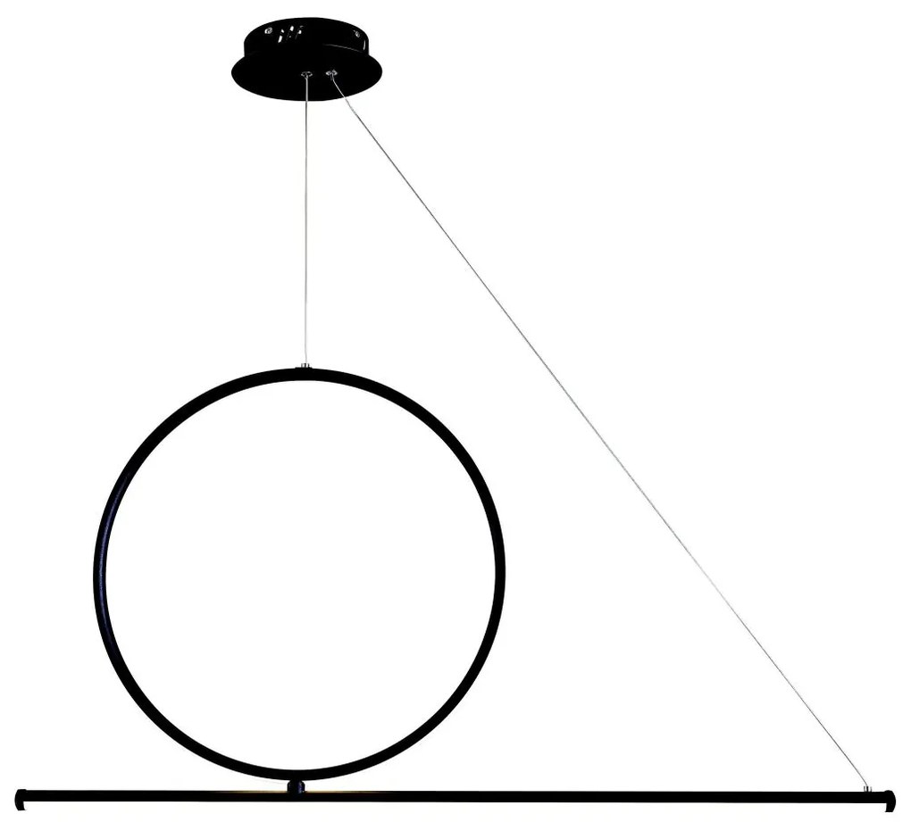 LED Luster na lanku LED/32W/230V 3000K čierna