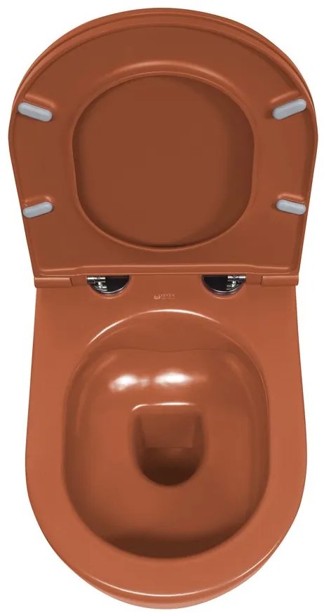 Isvea Isvea, INFINITY závesná WC misa, Rimless, 36,5x53cm, terracotta, 10NF02004-2U