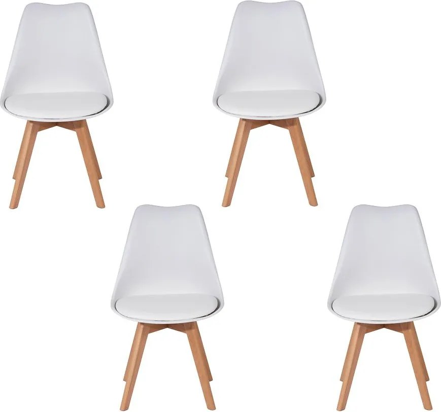 Set - 4 ks Jedálenské stoličky AVENBERG SKANDI biela