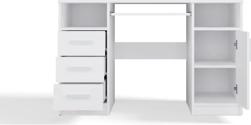 Písací stôl DELTA 120 cm biely