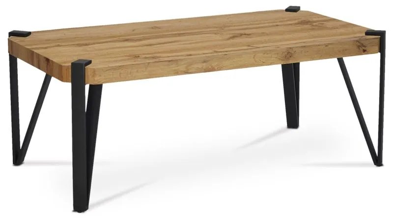 Industriálny konferenčný stolík vo farbe dub