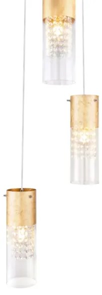 Globo 15908-3G - Luster na lanku WEMMO 3xE27/60W/230V pr. 30 cm zlatá