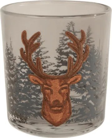 Svietnik na čajové sviečky FOREST DEER 9 cm