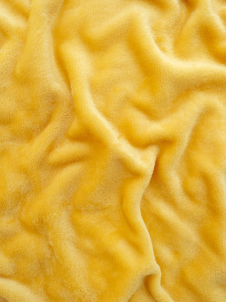 Baránková deka mikroplyš Exclusive 220 × 200 cm – Laura horčicová
