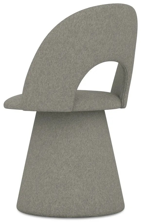 Sivé čalúnené jedálenské kreslo Kalo – Makamii