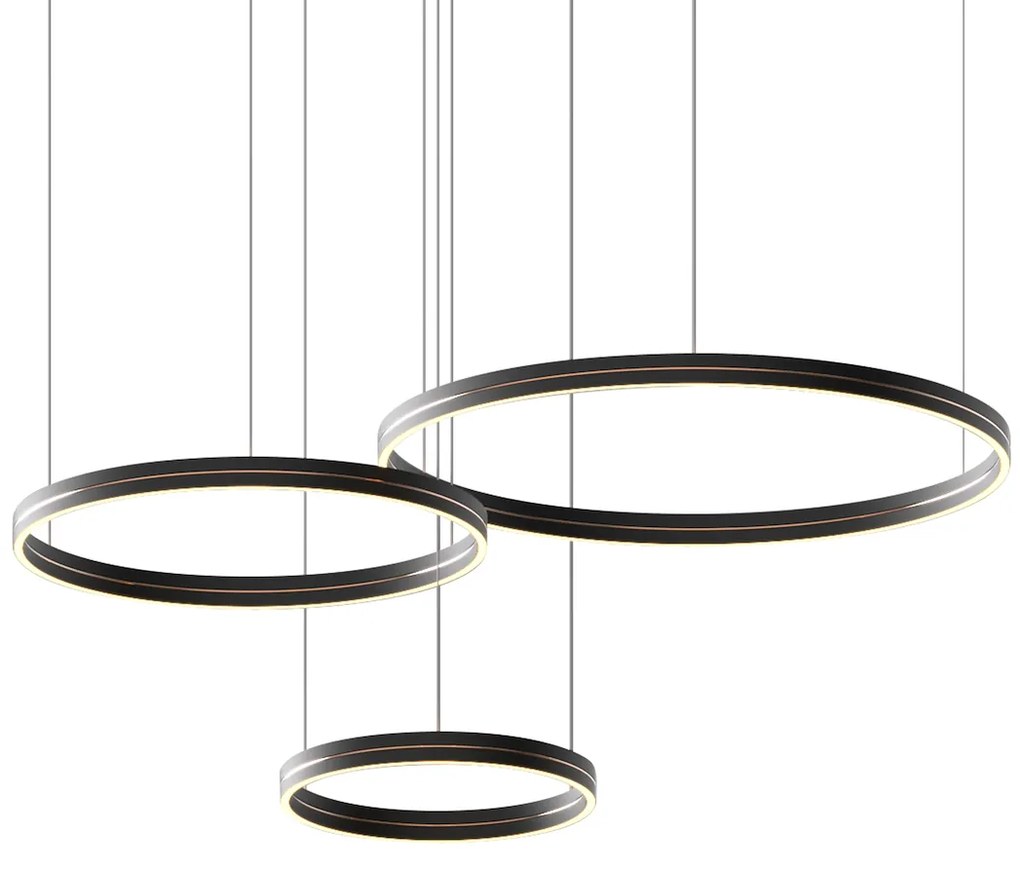 Závesné LED svietidlo Gravity, 3x LED 108w, 4000k, b