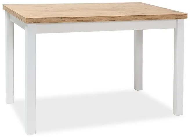 Jedálenský stôl Adam 100 cm biely/dub lancelot